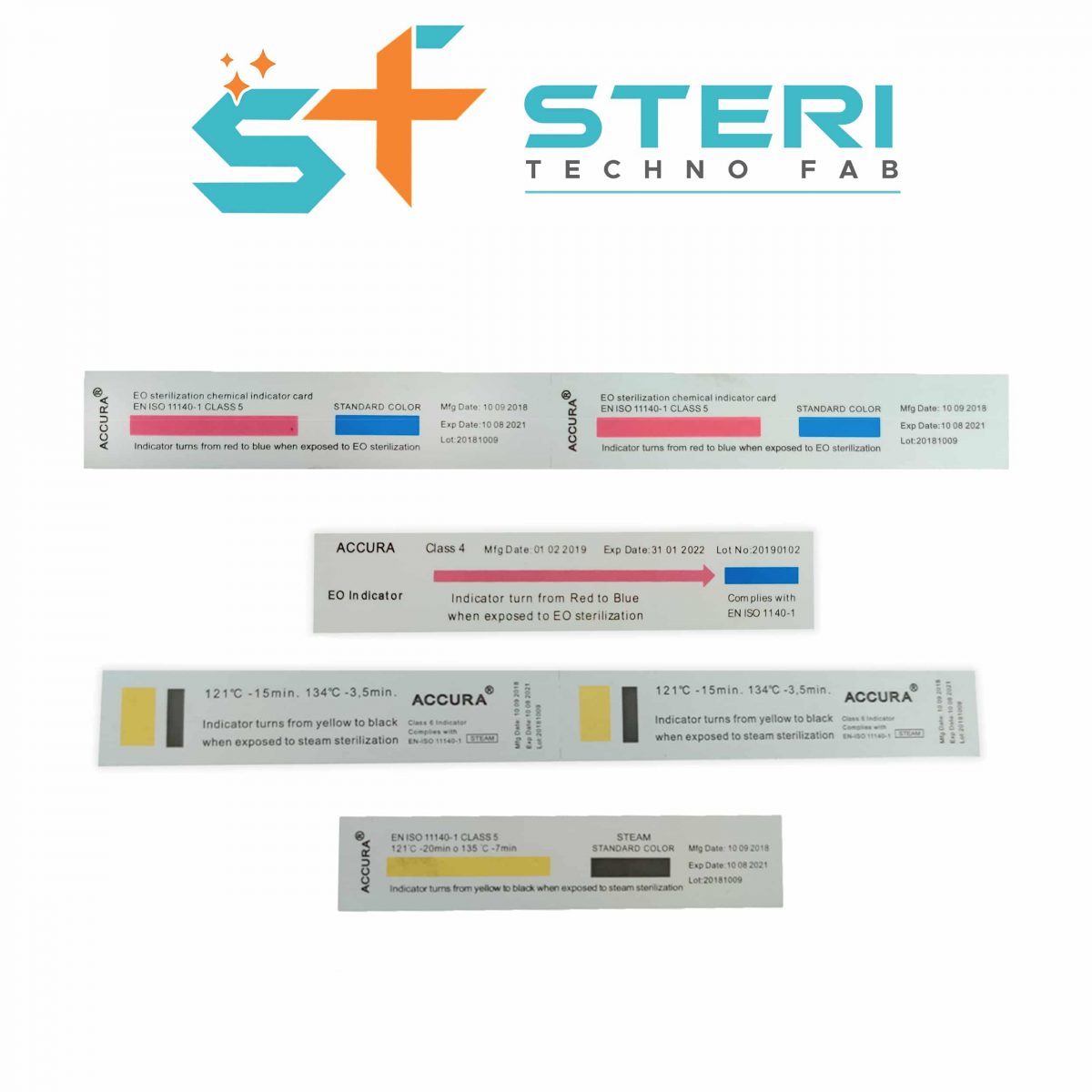 Chemical Indicators for Steam Sterilization, ETO Indicator